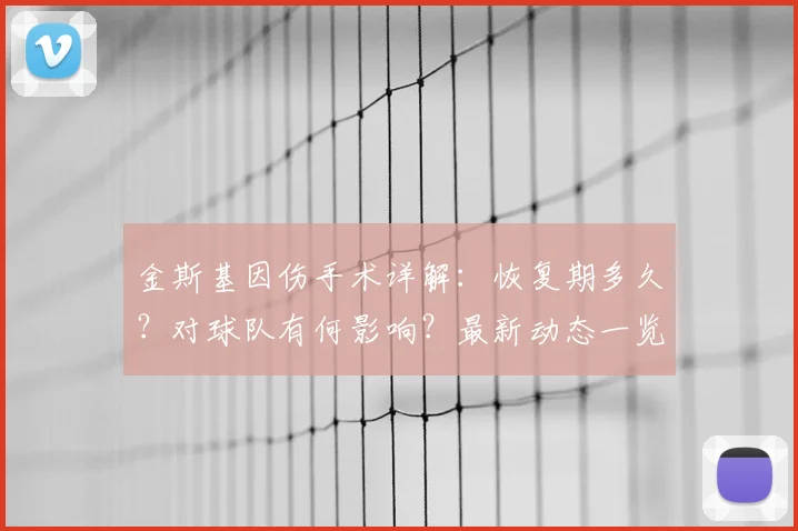 金斯基因伤手术详解：恢复期多久？对球队有何影响？最新动态一览